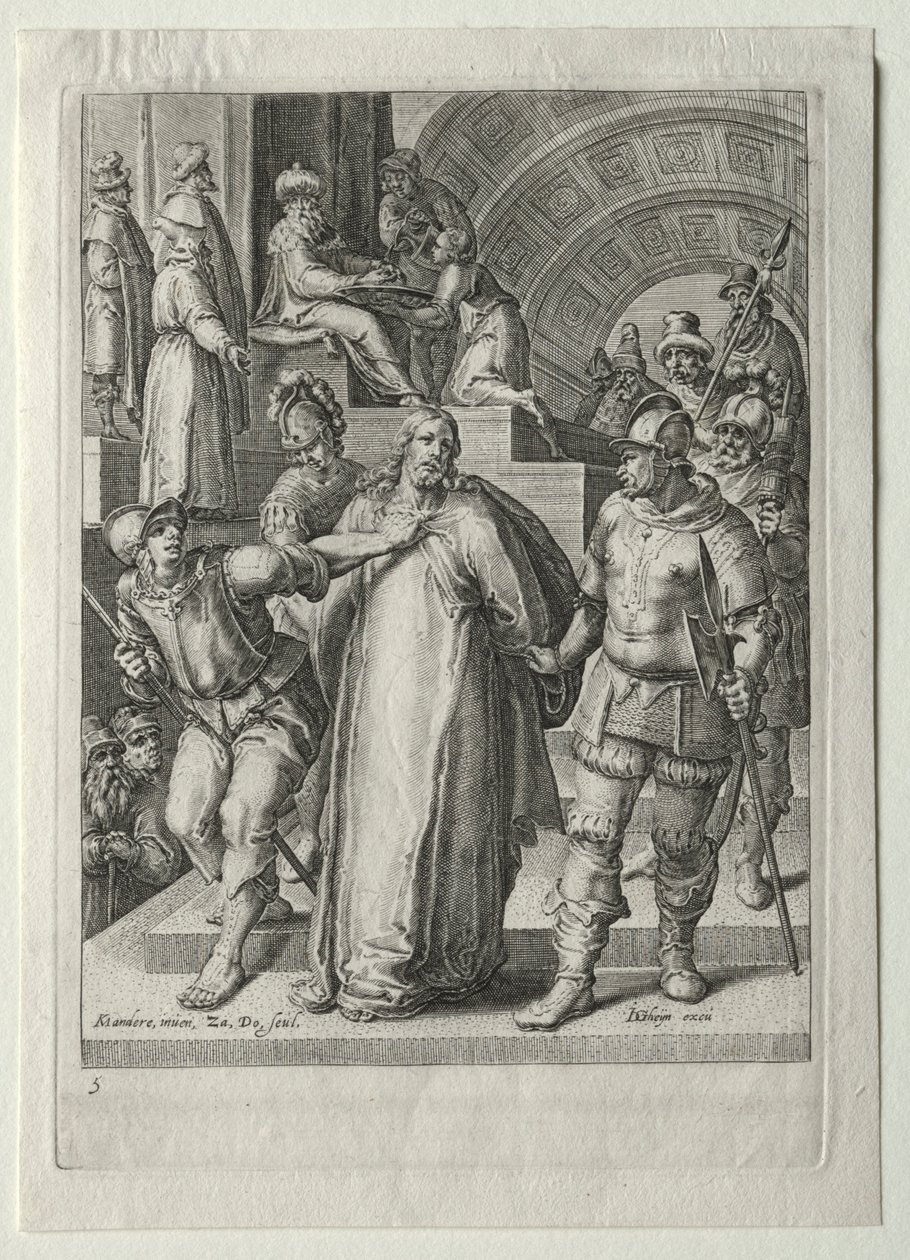 Conjunto da Paixão:  Cristo perante Pilatos de Zacharias Dolendo