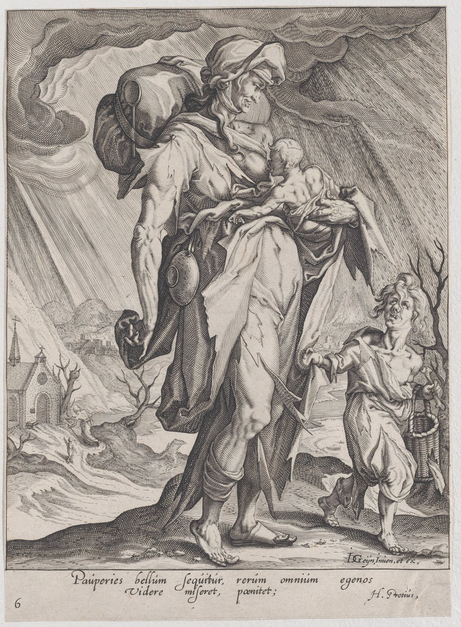 Pobreza, de Virtudes e Vícios, 1596-97., 1596-97. de Zacharias Dolendo