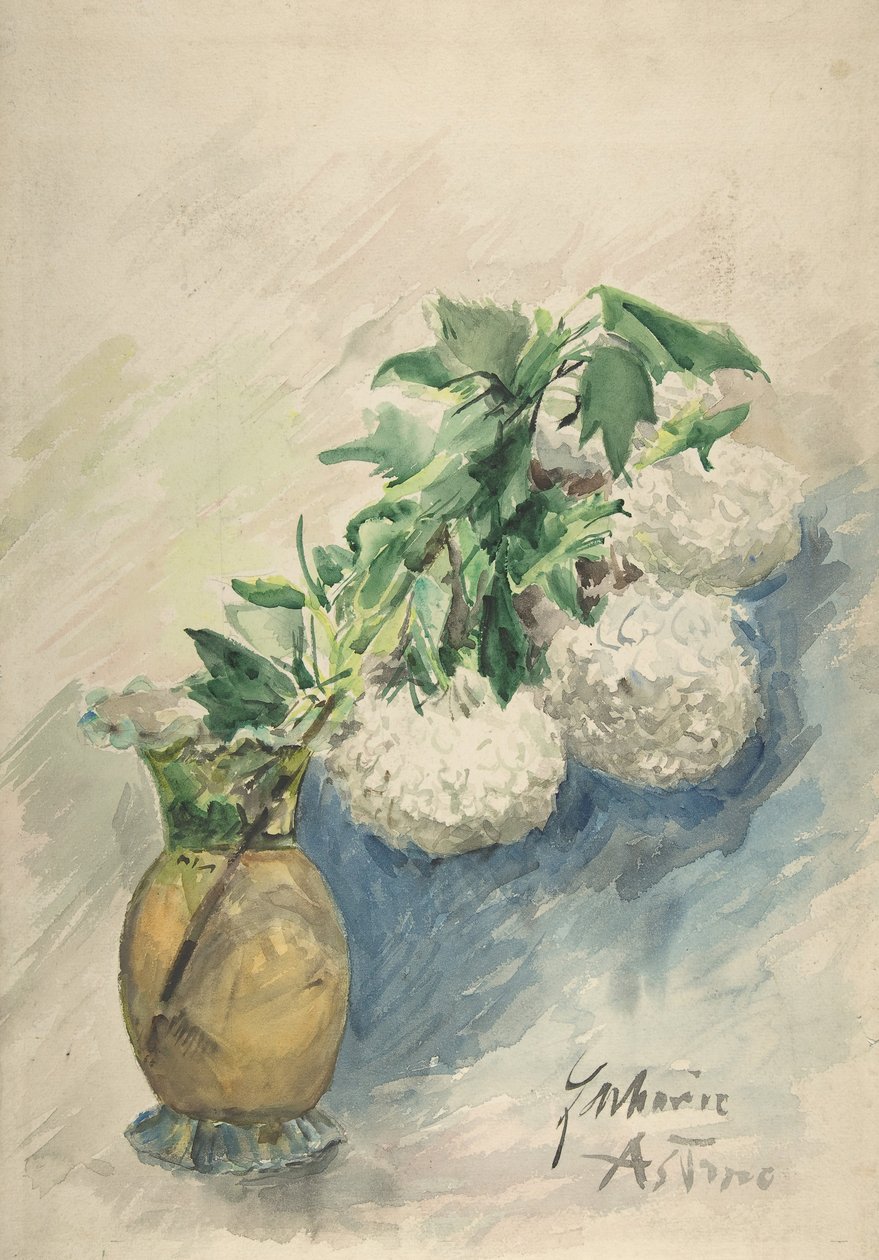 White Flowers in a Vase, ca. 1884-1904. de Zacharie Astruc