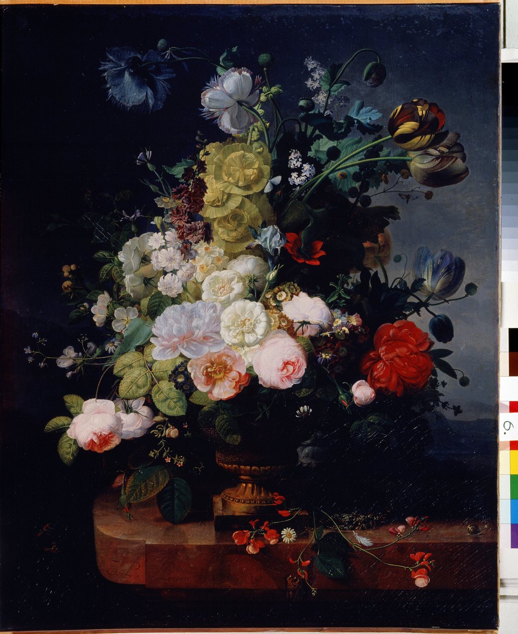 "Bouquet de fleurs" Peinture de Zachee Prevost (1797-1861) 1787 State Museum Arkhangelskoye Estate, Moscovo de Zachée Prévost