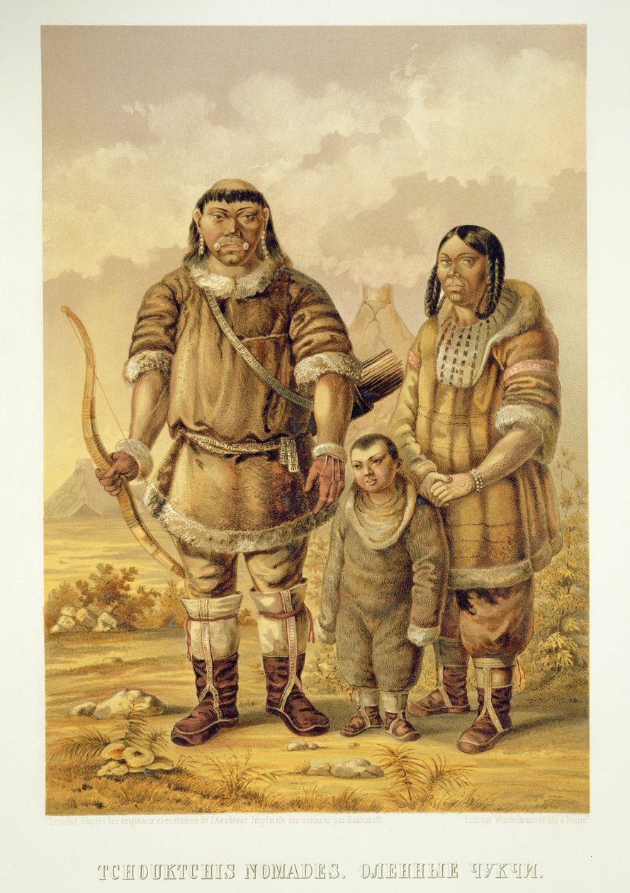 Nômades Chukchi, gravados por Winckelmann e Sons de Zakharov