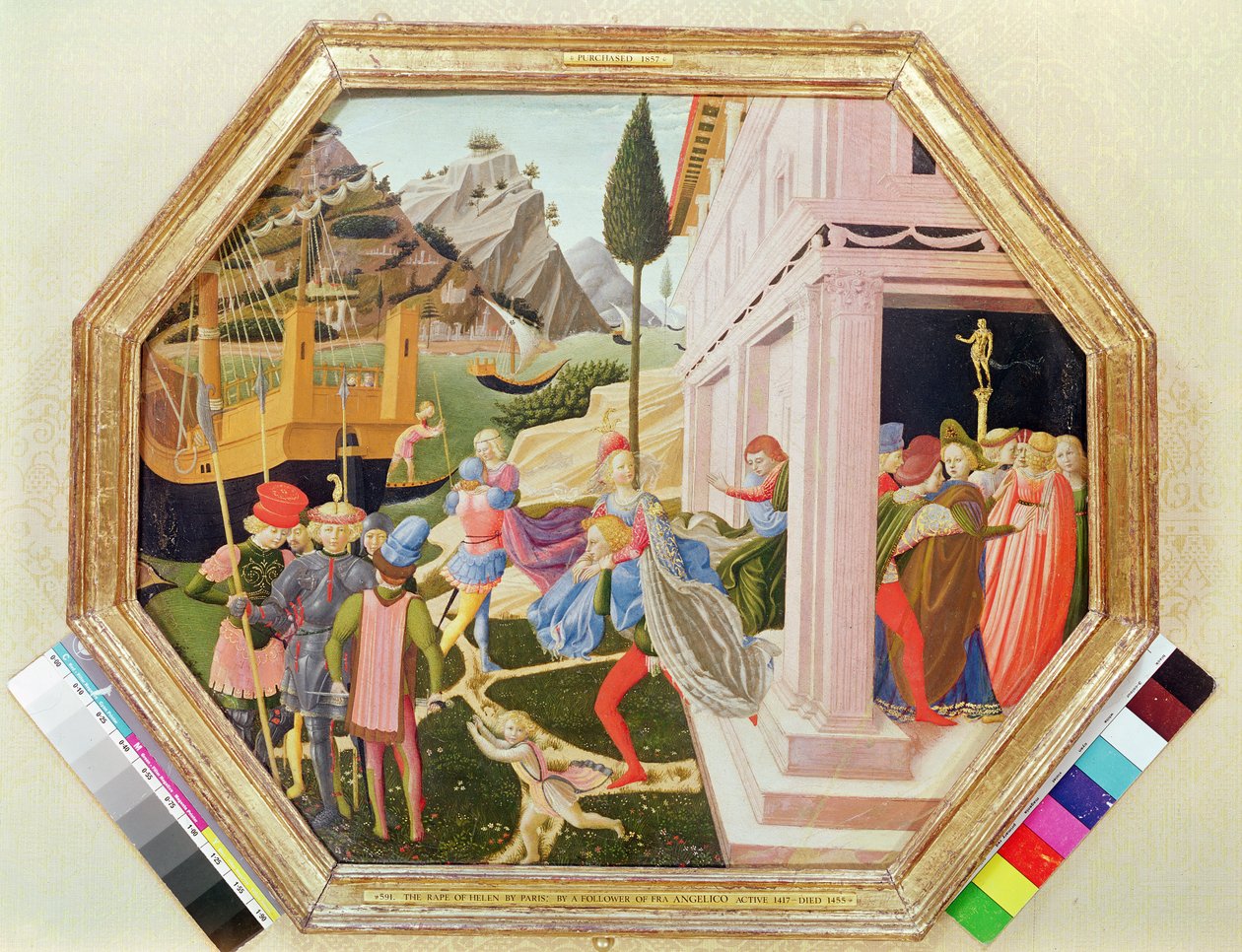 O rapto de Helen, c.1450-5 (tempera de ovo em madeira) de Zanobi di Benedetto Strozzi
