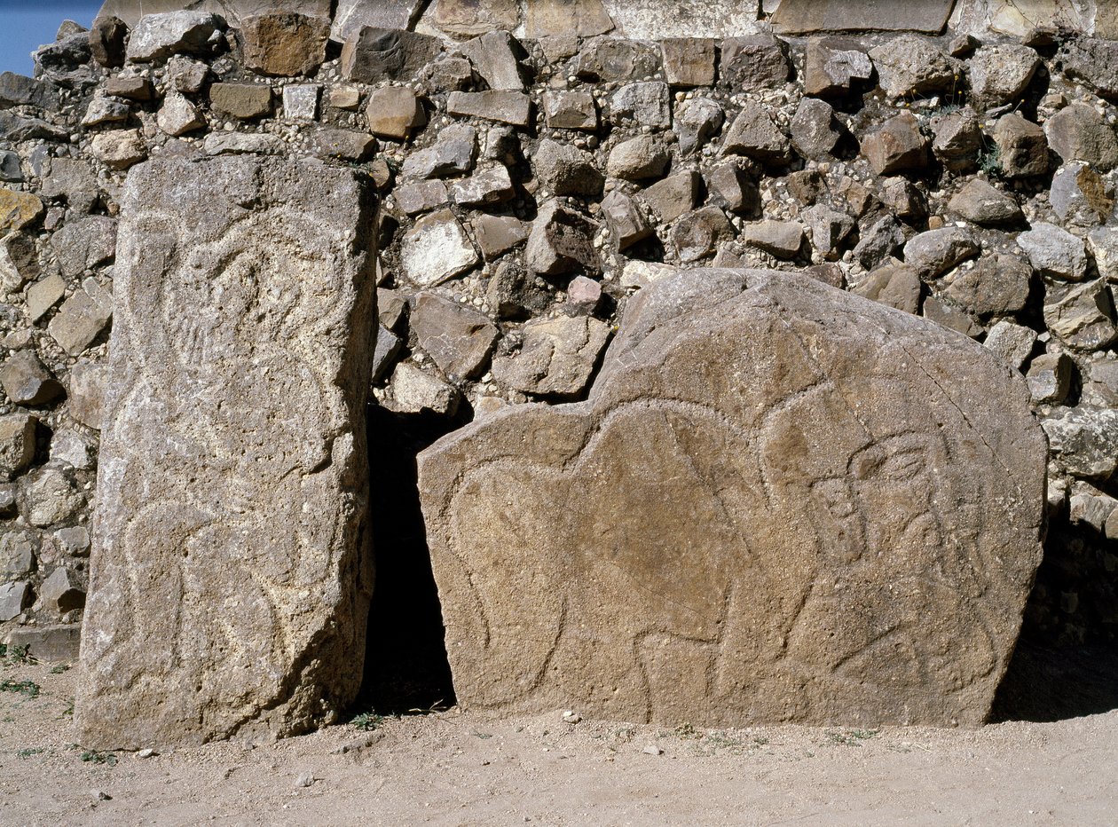 Vista da roubaléia de danzantes de Zapotec Zapotec