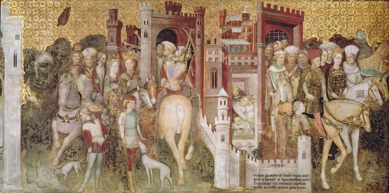 A Procissão da Rainha Teodolinda, de &39;Histórias da Rainha Teodolinda dei Longobardi&39;, de Zavattari Family