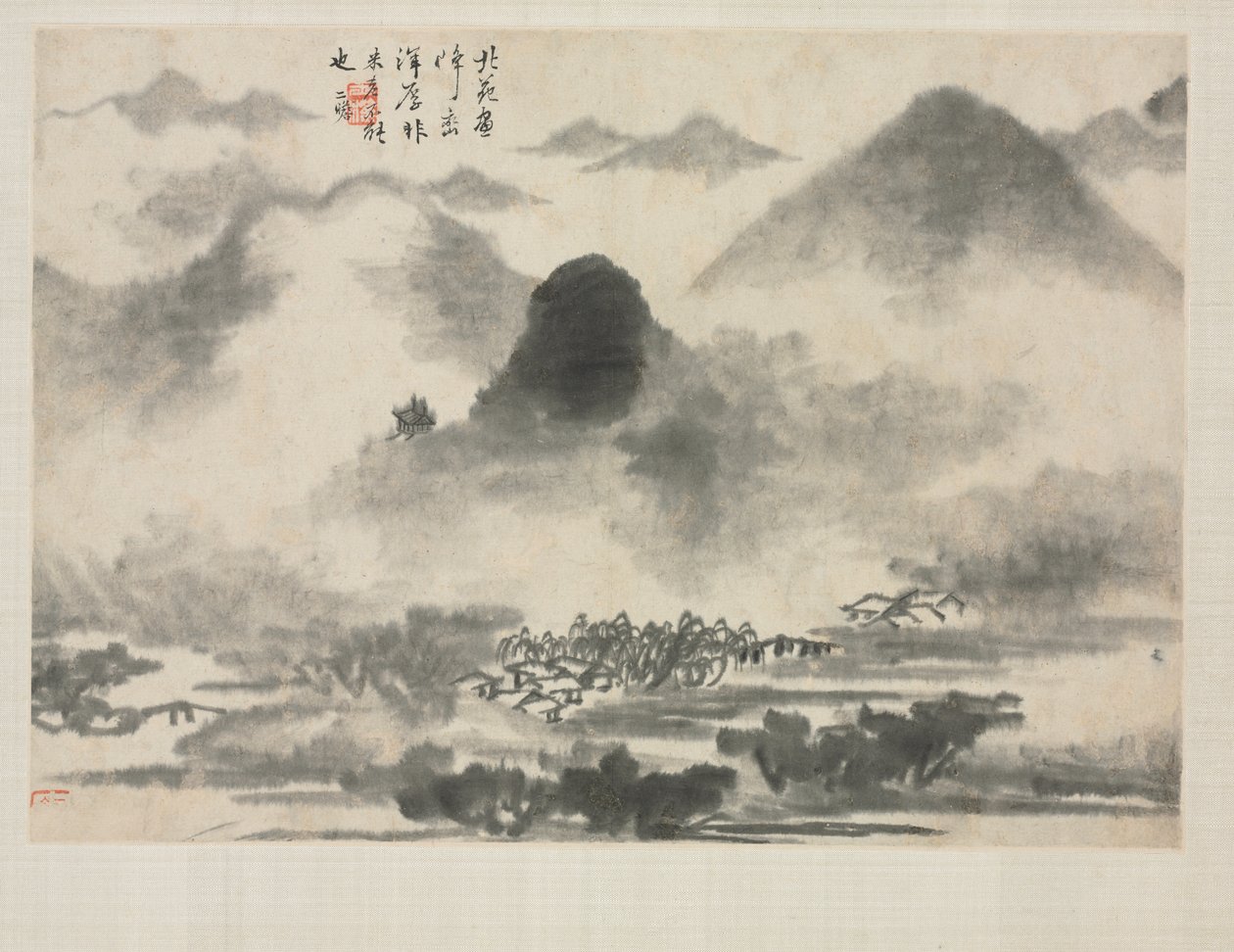 Álbum de paisagem em vários estilos: paisagem após Mi Fei de Zha Shibiao