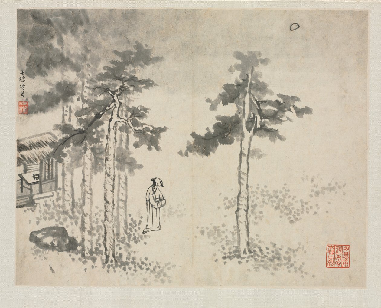 Álbum de paisagem em vários estilos: Shibiao Waiting for the Moon de Zha Shibiao