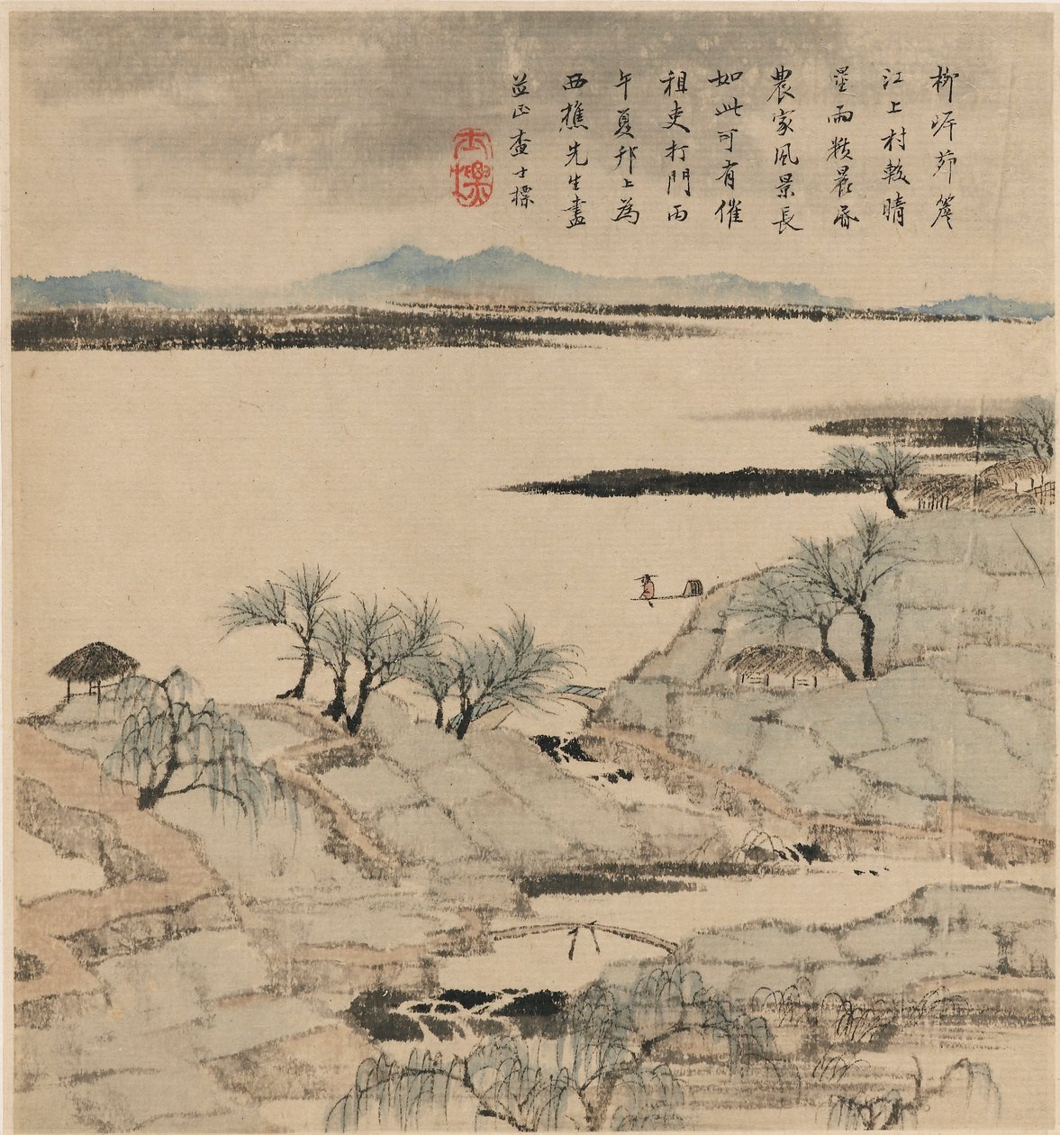 Paisagem fluvial, Maio-Agosto 1666 de Zha Shibiao