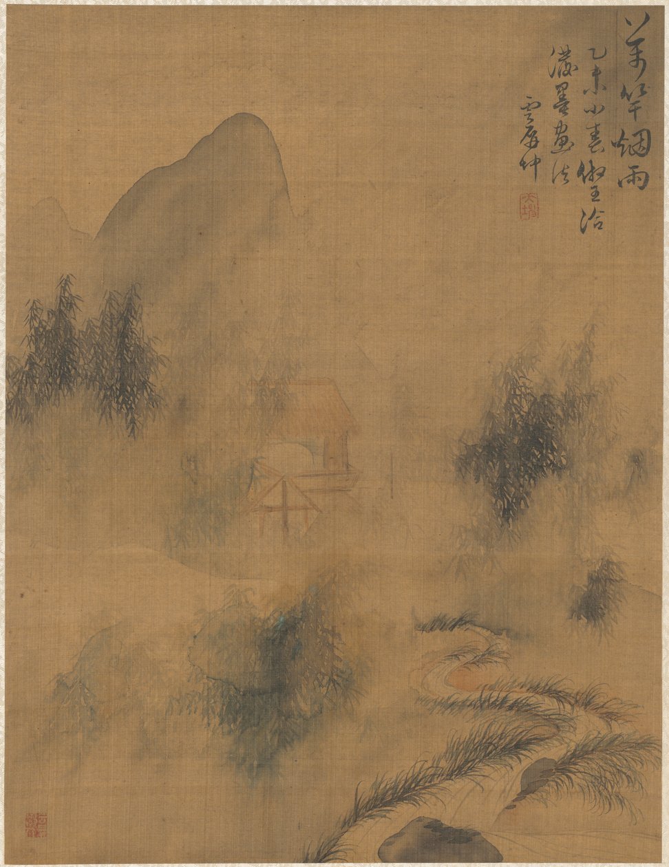 Dez mil bambus na névoa e na chuva, 1775. de Zhai Dakun