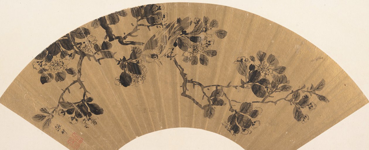 Pássaro num ramo de floração. de Zhang Chong