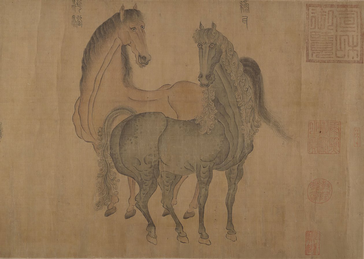 Oito Cavalos. de Zhao Mengfu