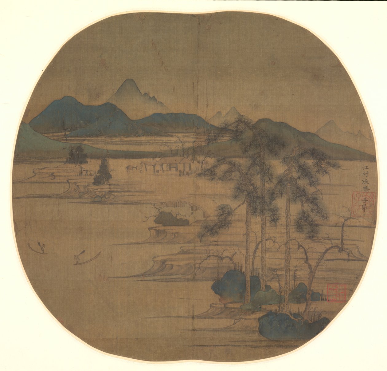 River Village: Alegria do Pescador de Zhao Mengfu