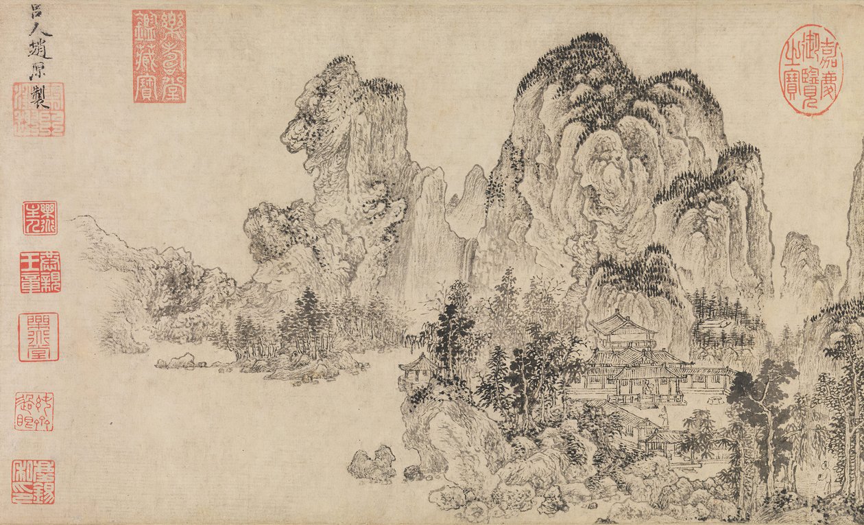 Paisagem, finais do século XIV. de Zhao Yuan