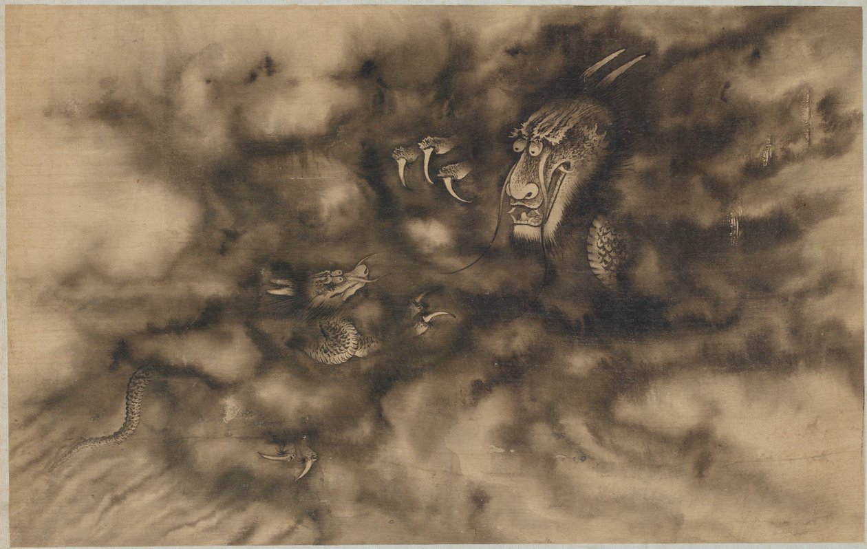 Dragões nas nuvens, dinastia Qing, 1684. de Zhou Xun