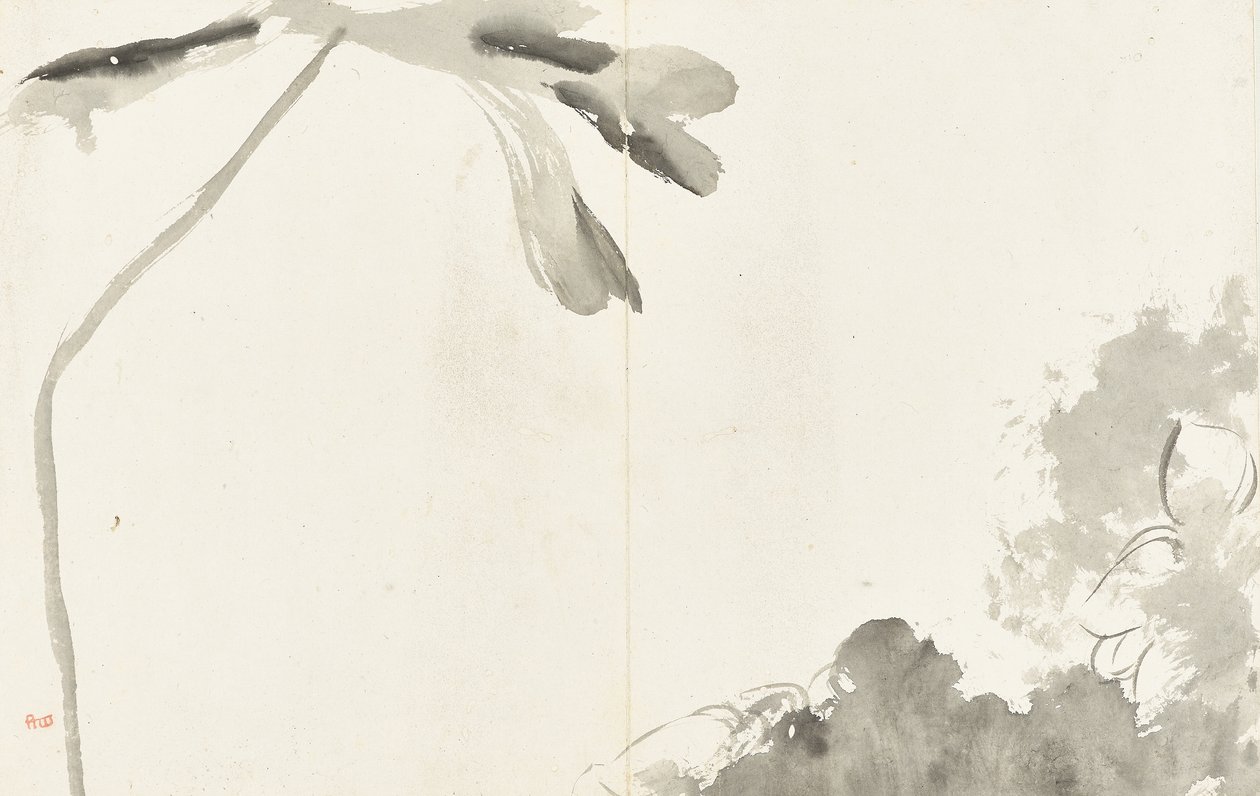 Paisagens e flores, álbum de seis folhas de Zhu da Bada Shanren
