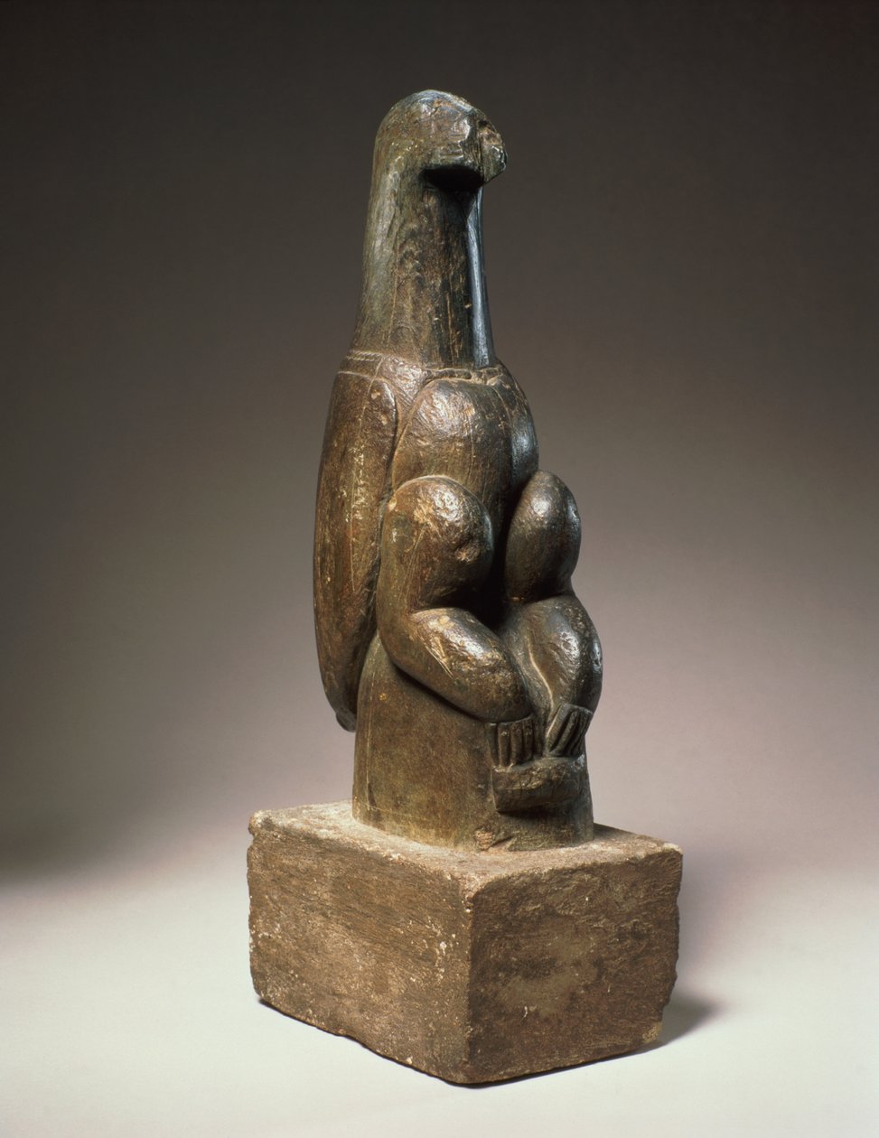 Pássaro de pedra-sabão esculpido, Zimbábue, século XIII-XV (esteatita) de Zimbabwean