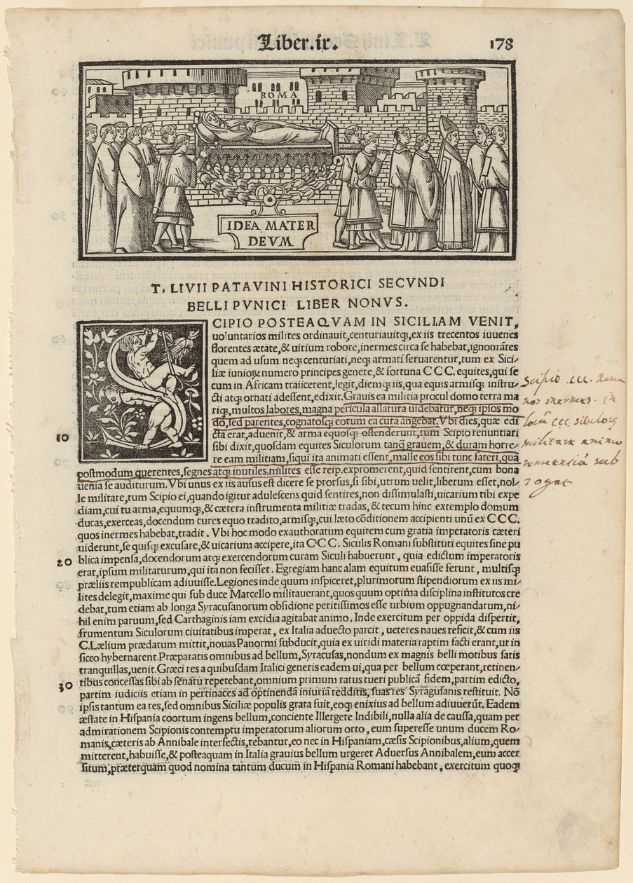 Página de Livius Historiabum Libri, 1520. de Zoan Andrea