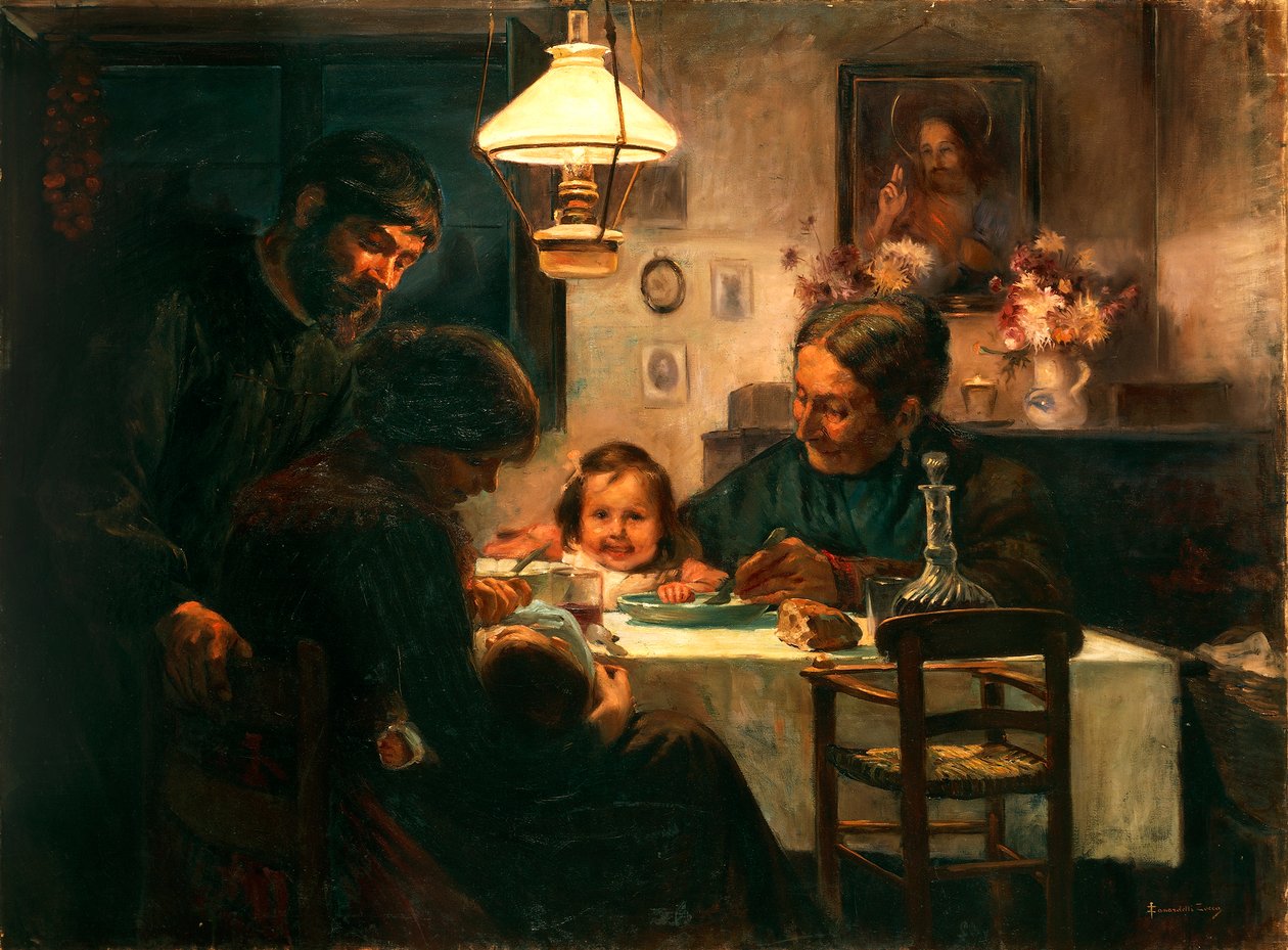 Família do Trabalhador (óleo sobre tela) de Zocca Zanardelli