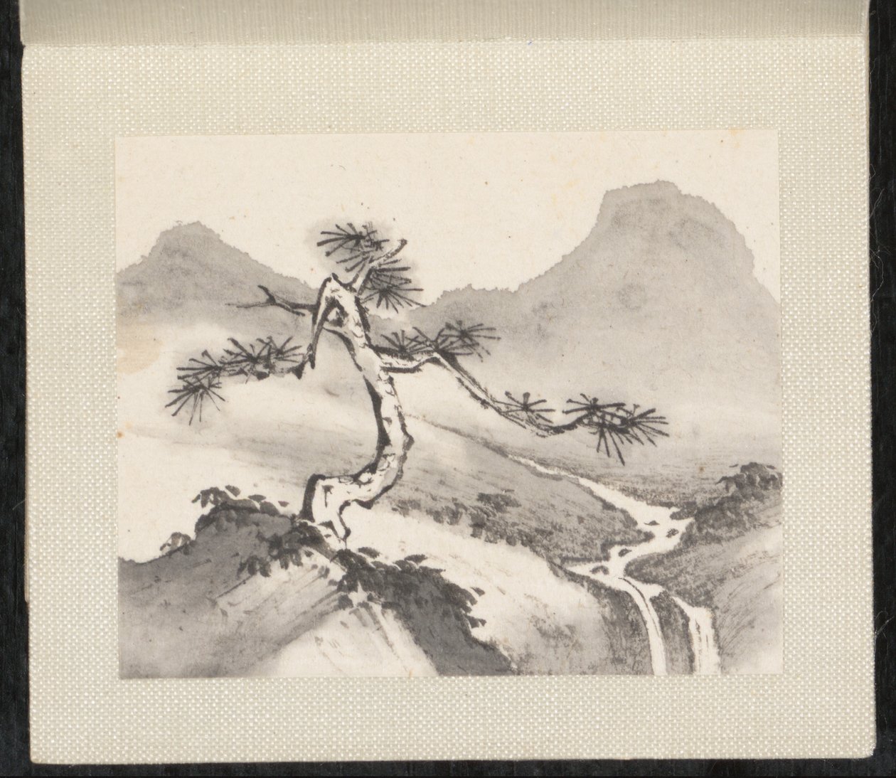 Paisagens em miniatura, datáveis de 1751-54 (álbum de oito folhas; tinta e cor sobre papel) de Zongcang Zhang