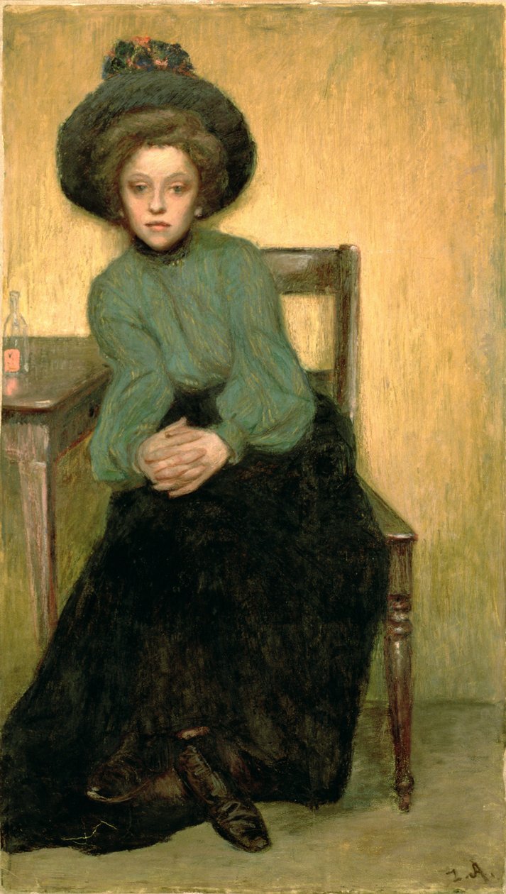 Depois do absinto, c.1900 (óleo no papelão) de Zygmunt Andrychieicz