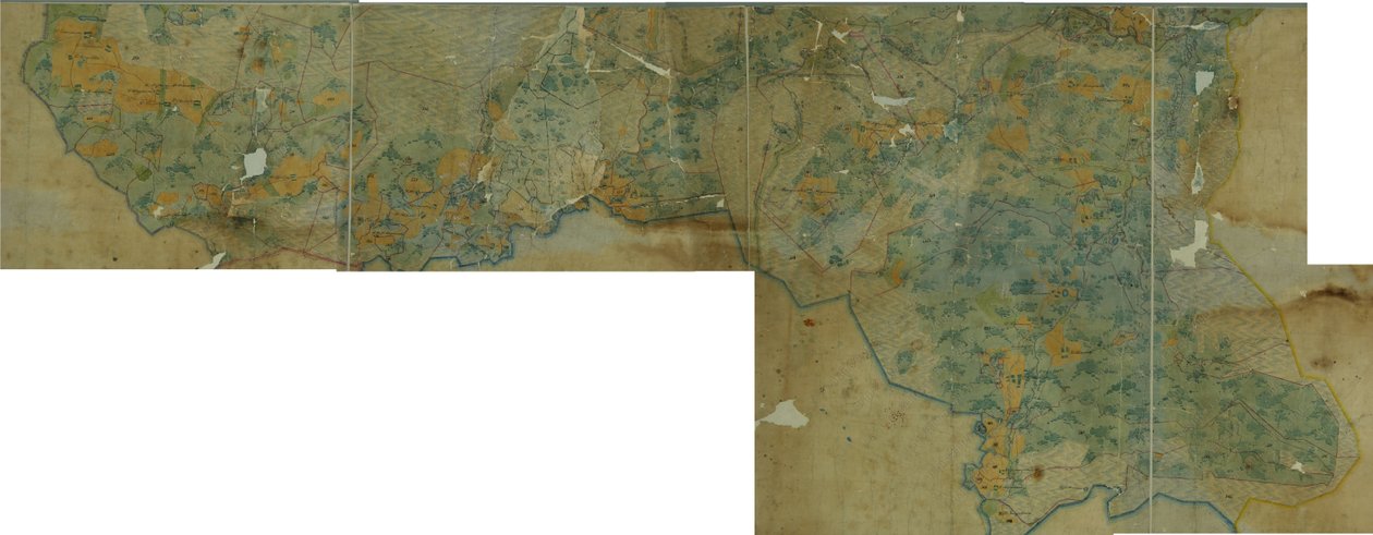 Português: Mapa do distrito de Pokrovsky (PGM 1 verst) 1780 - 1790 de неизвестны