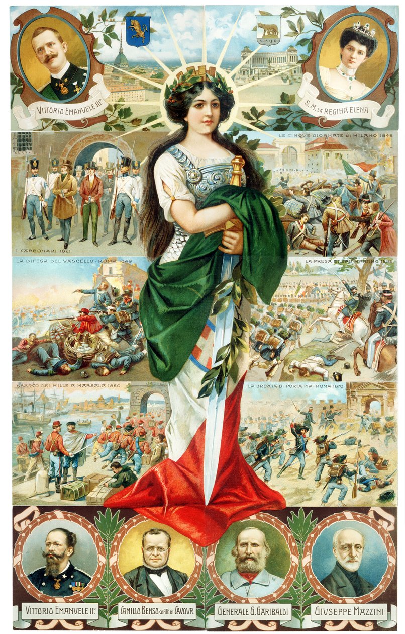 ALEGORIA DA ITÁLIA TURRITA 1911 de . .