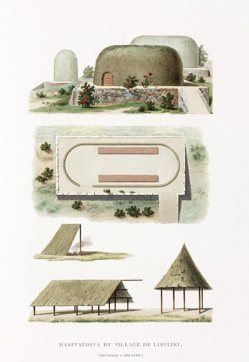 Edifícios de Arquitectura na aldeia de Likiliki de Frederick (attr. to) Barnard
