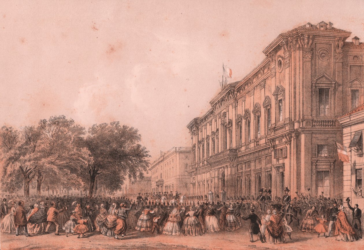 Chegada do Imperador Napoleão II a Alessandria, Piemonte de William Walcutt