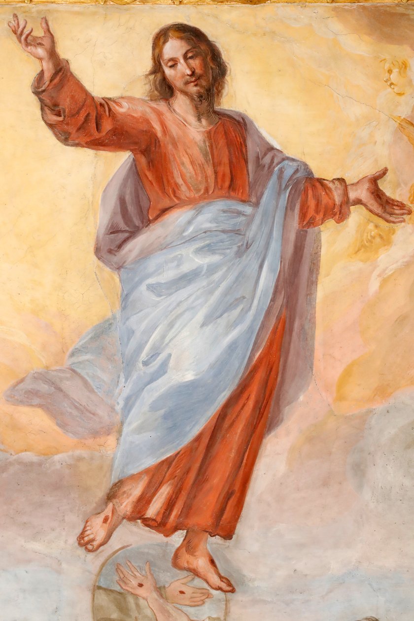 Ascensão de Cristo. A Basílica della Santissima Annunziata del Vastato. Génova. Itália. de . .