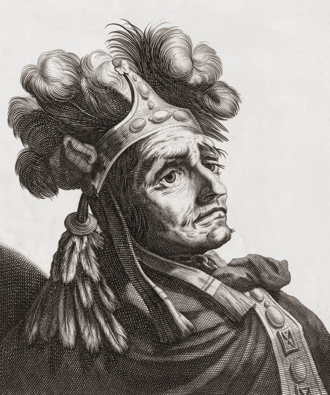 Atahualpa, último imperador dos Incas. Retrato. de . .
