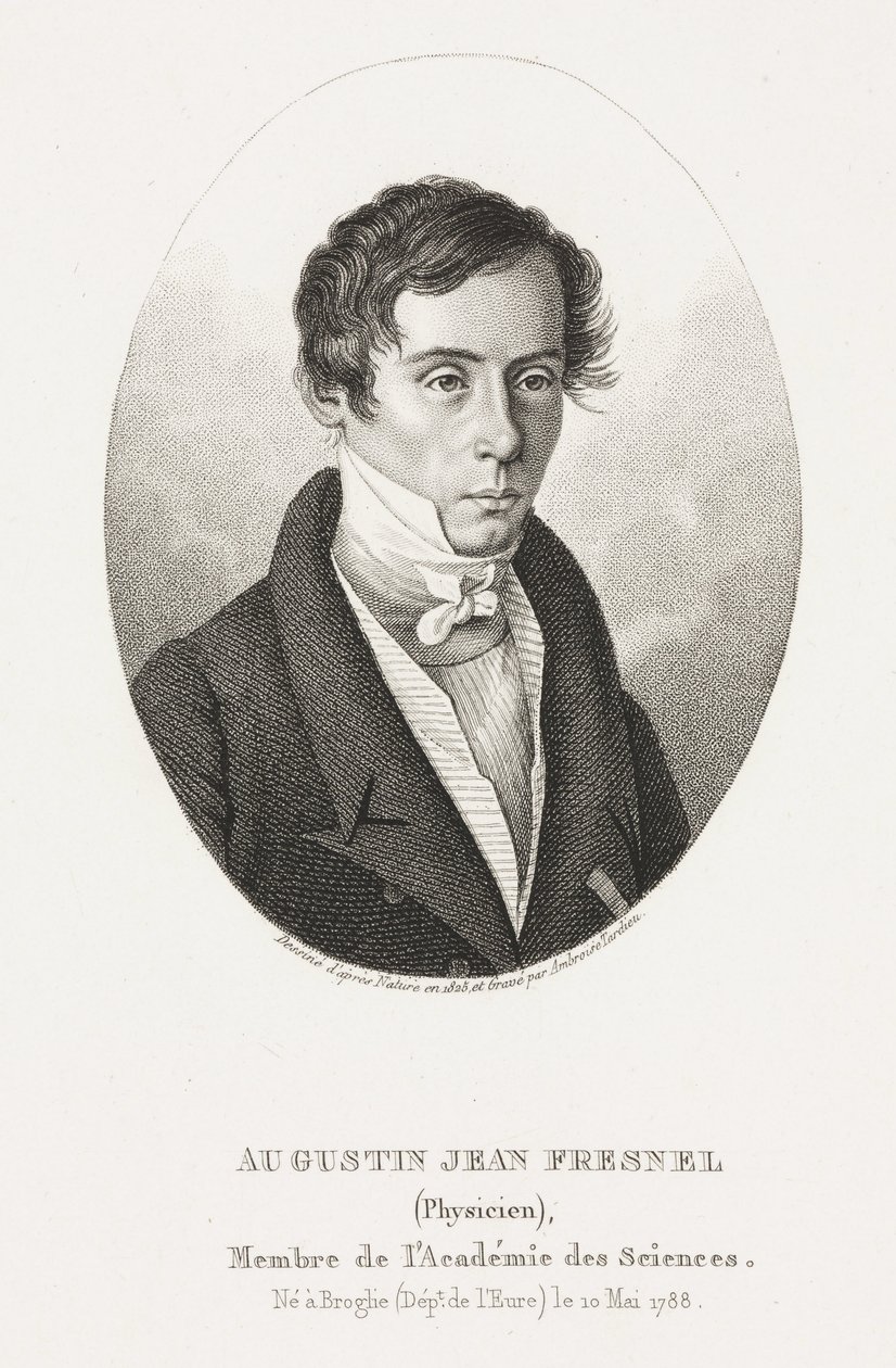Augustin Jean Fresnel, físico francês de Frederick (attr. to) Barnard
