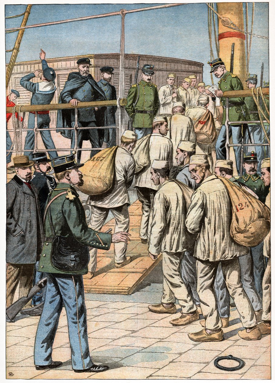 Colônia penal de Caiena. 1904 (gravura) de . .
