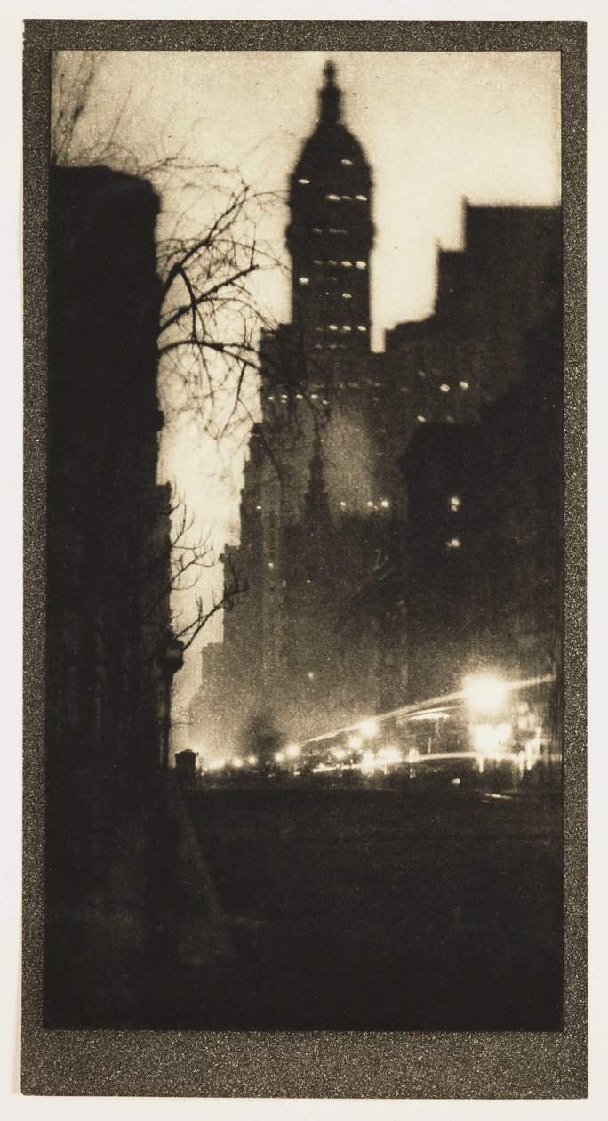 Broadway à noite, c 1905 de John Pardon