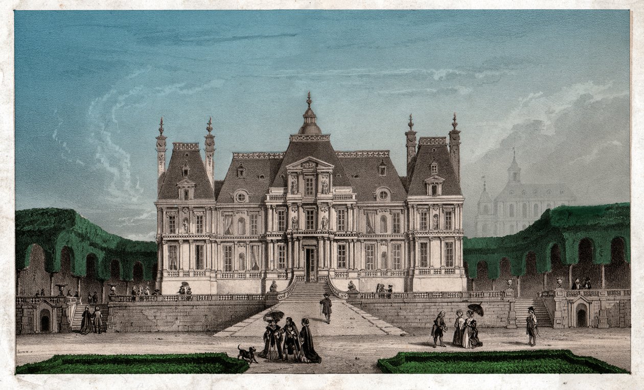 Castelo de Maison Lafitte, cerca de 1850 (gravura) de . .