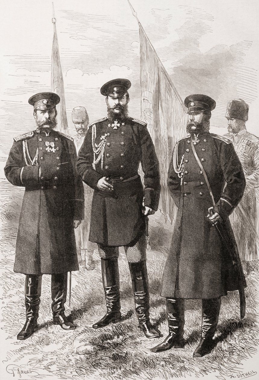 Estado-Maior do Exército Caucasiano durante a Guerra Russo-Turca (1877-1878) de . .