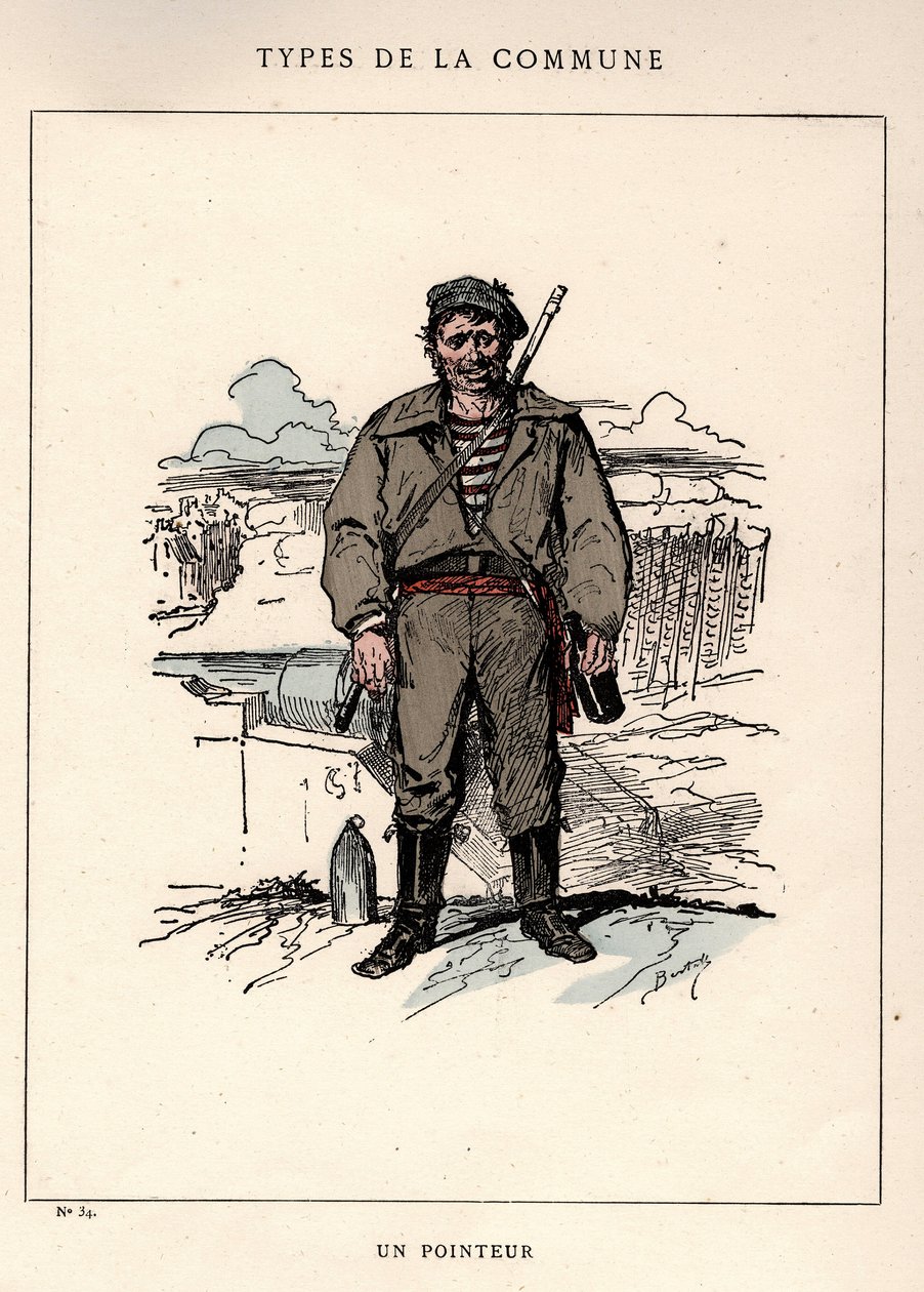 Commune de Paris: traje do PONTOR DA ONU (34) em "Les Communeux de Frederick (attr. to) Barnard