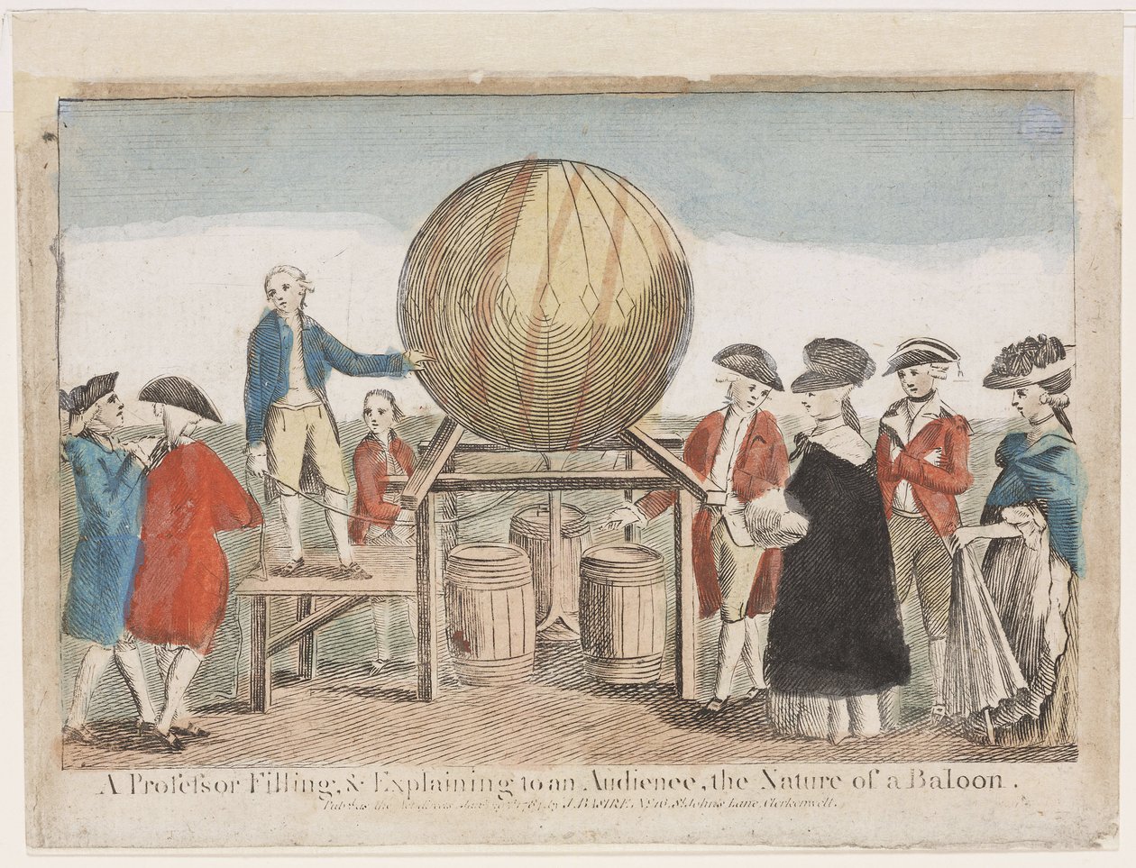 Demonstração de balonismo, c 1784 de Frederick (attr. to) Barnard