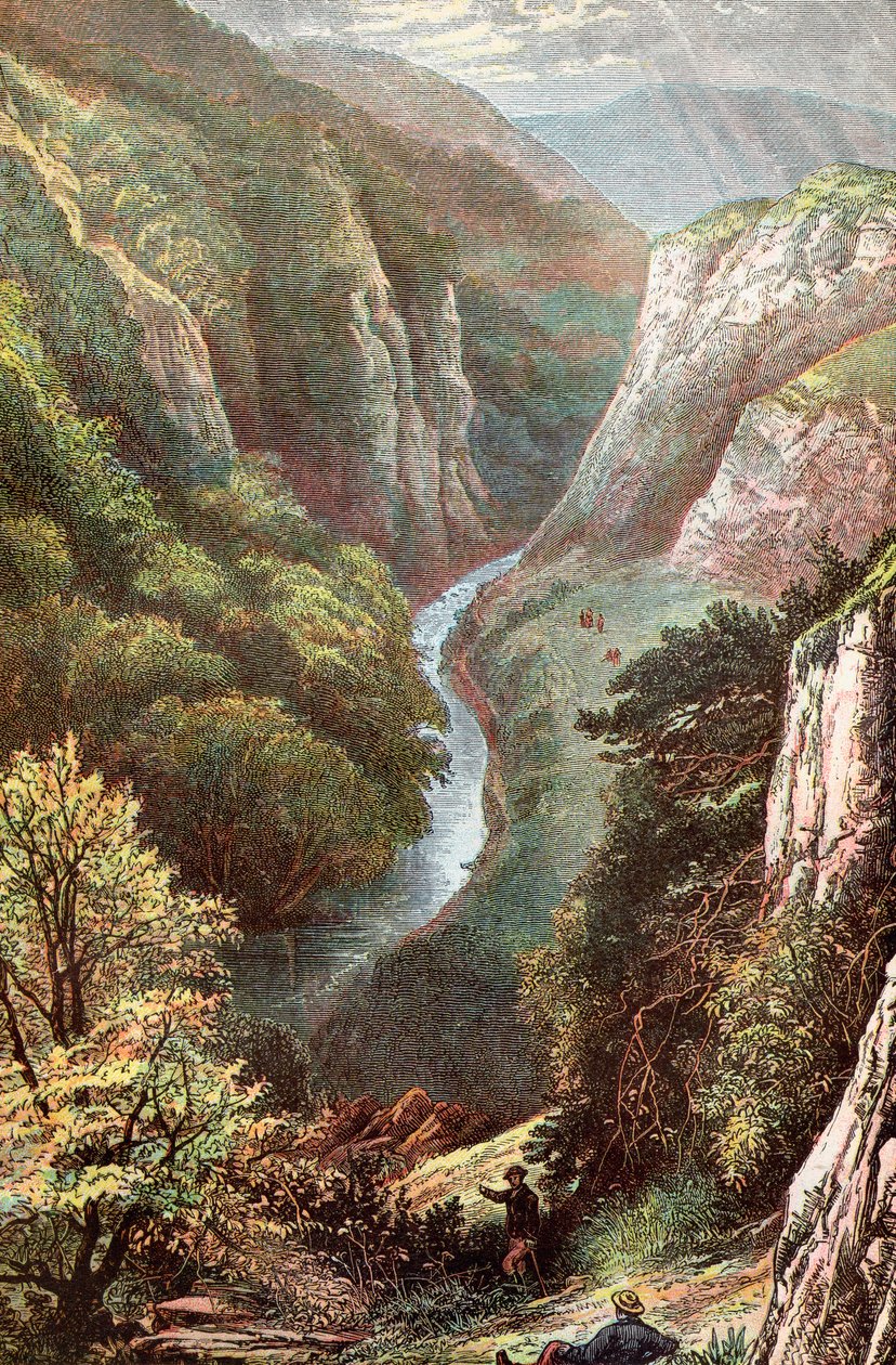 Dovedale, Peak District, Derbyshire, Inglaterra, de . .
