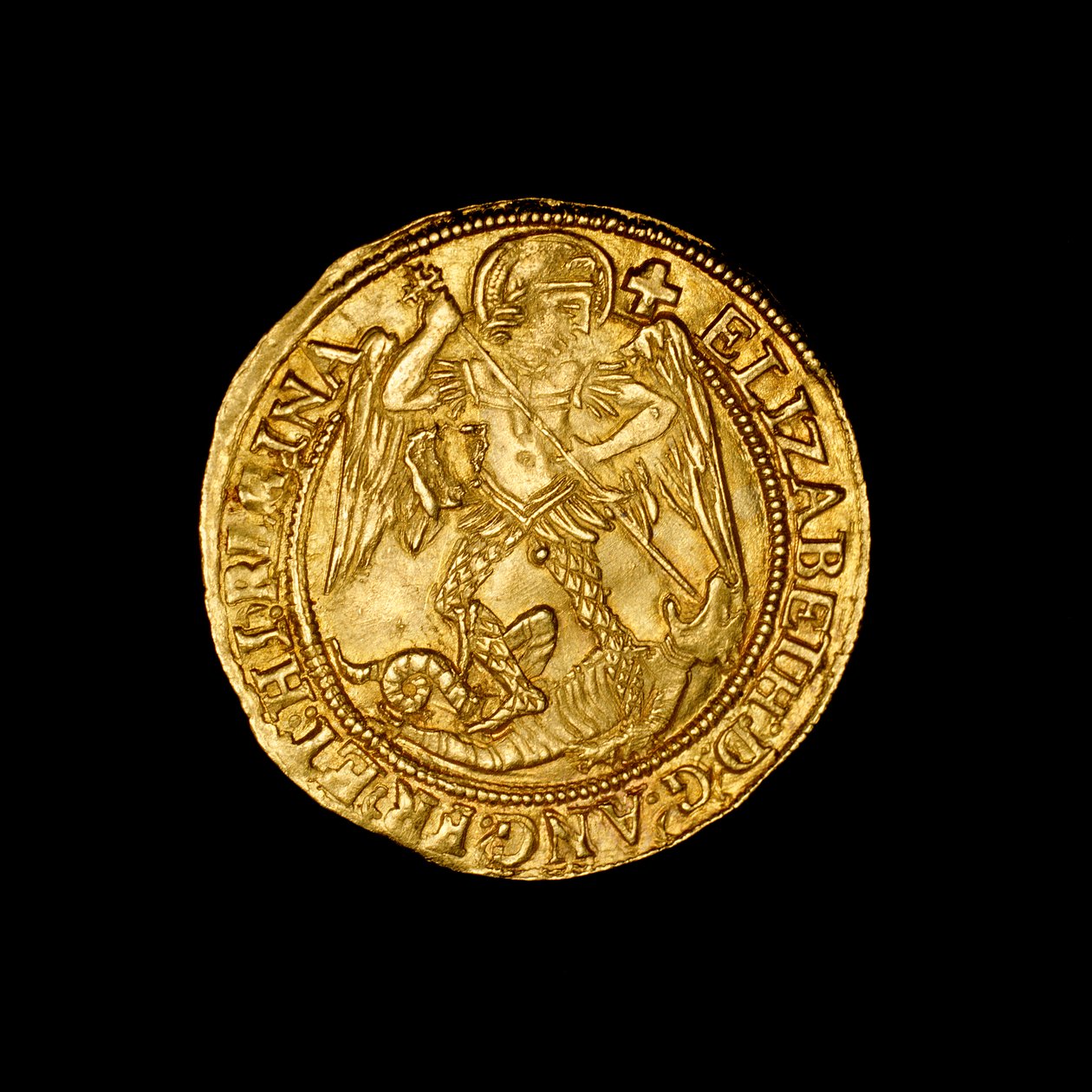 Moeda inglesa de anjo de ouro martelado de Hippolyte Lalaise Devéria