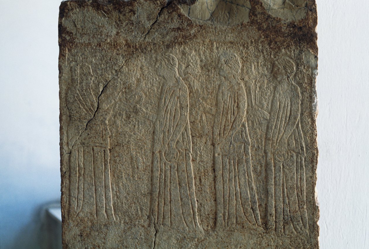 Eumenides, alívio votivo, Argos, Grécia, civilização grega, século III a.C. de William Walcutt