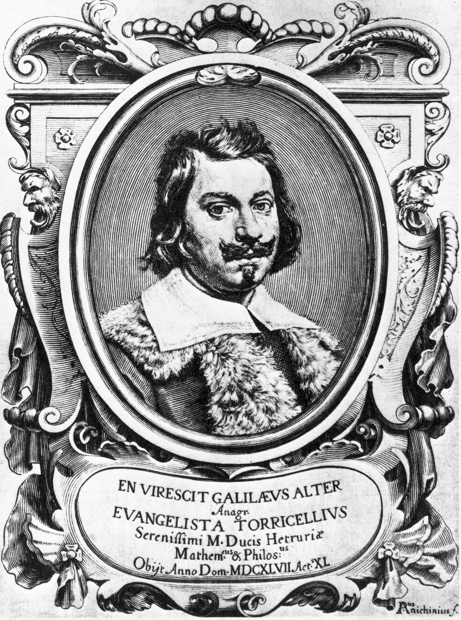 Evangelista Torricelli, físico italiano de Ferdinand Georg Waldmuller