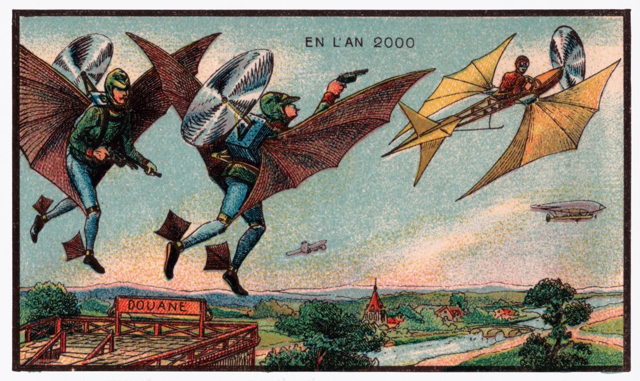 Funcionários da alfândega voadora, c.1910 de . .