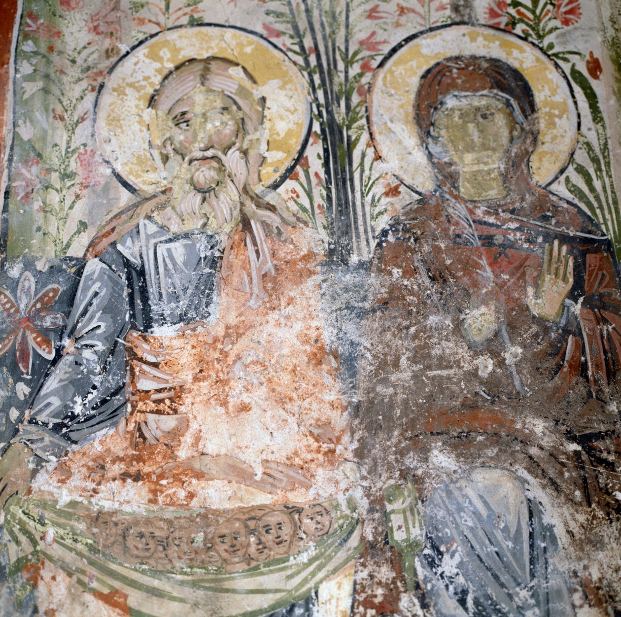 Frescos no mosteiro de Agios Panteleimon, ilha de Tilos, Grécia de Georg Carl Heinrich Dollmann