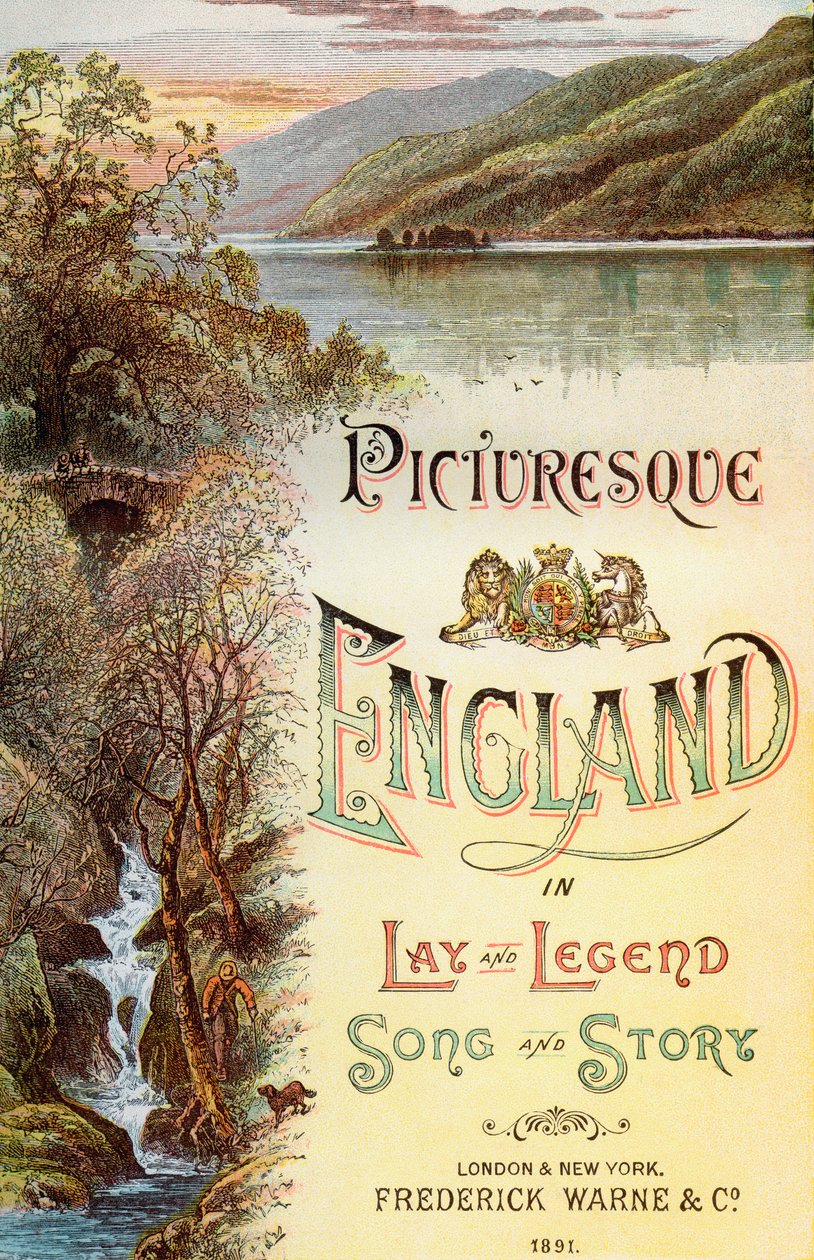 Frontispício do livro Inglaterra pitoresca, seus marcos e assombrações históricas, publicado 1891 de . .