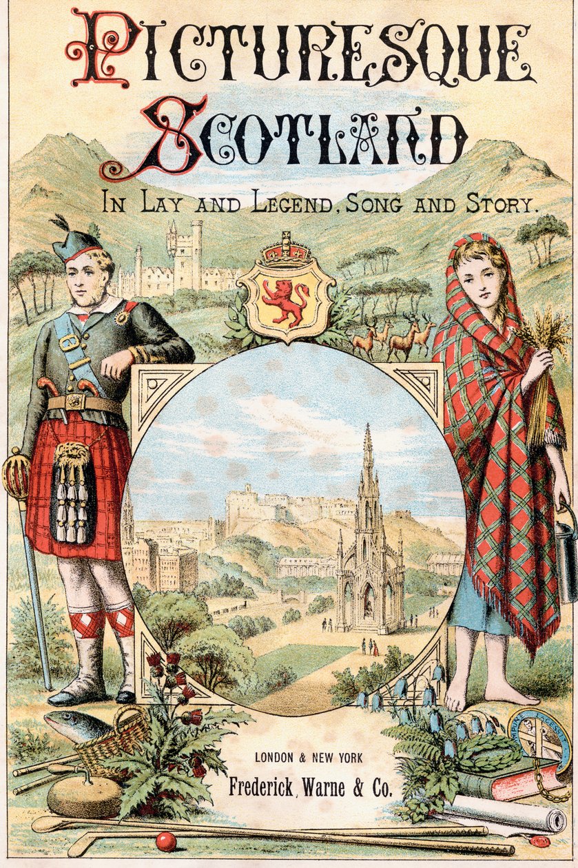 Frontispício do livro Pitoresca Escócia Suas Cenas Românticas e Associações Históricas de . .