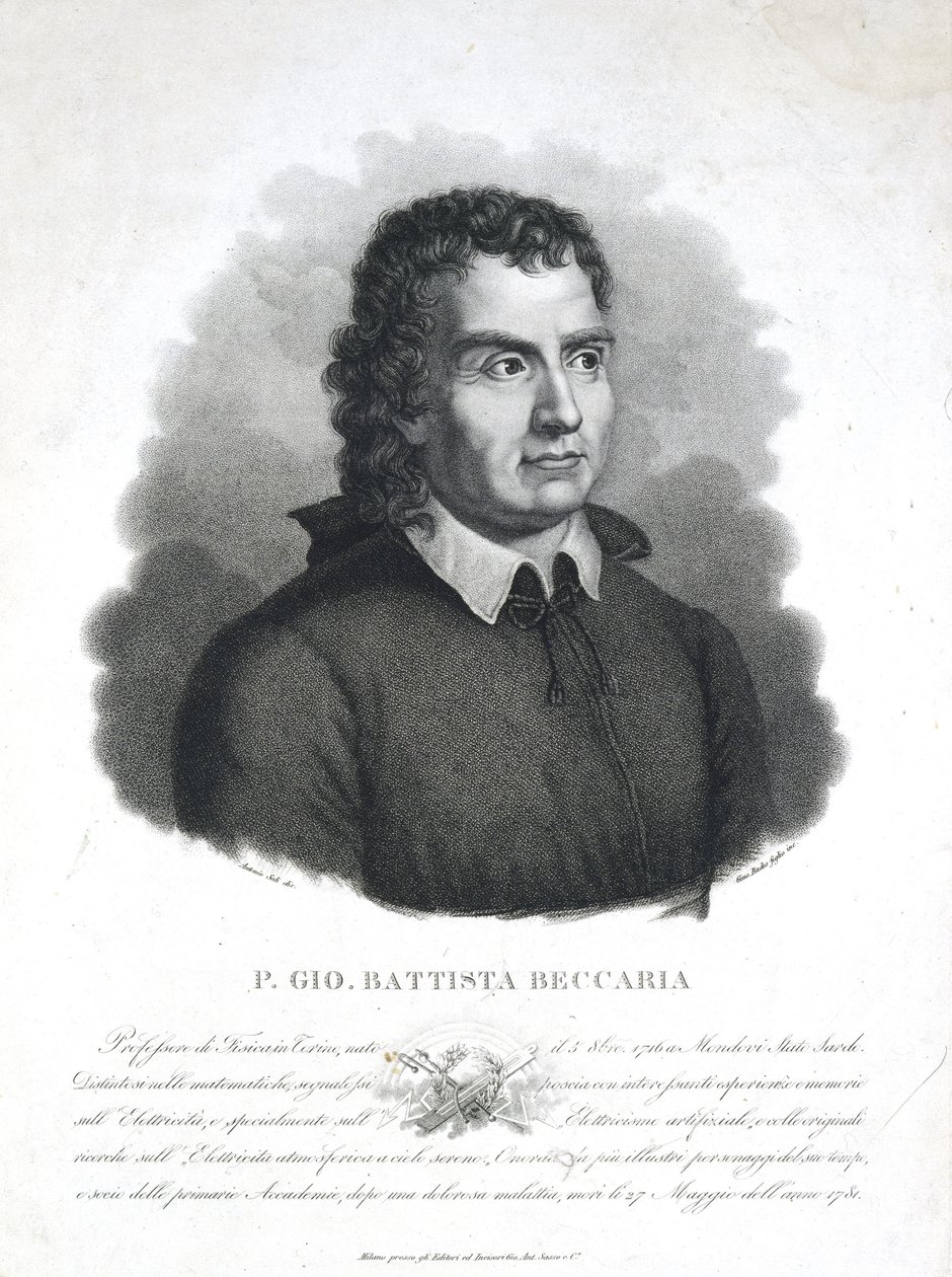 Giambatista Beccaria, clérigo e cientista italiano de Frederick (attr. to) Barnard