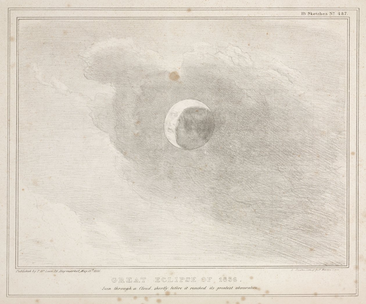 "Grande Eclipse de 1836 de John Pardon