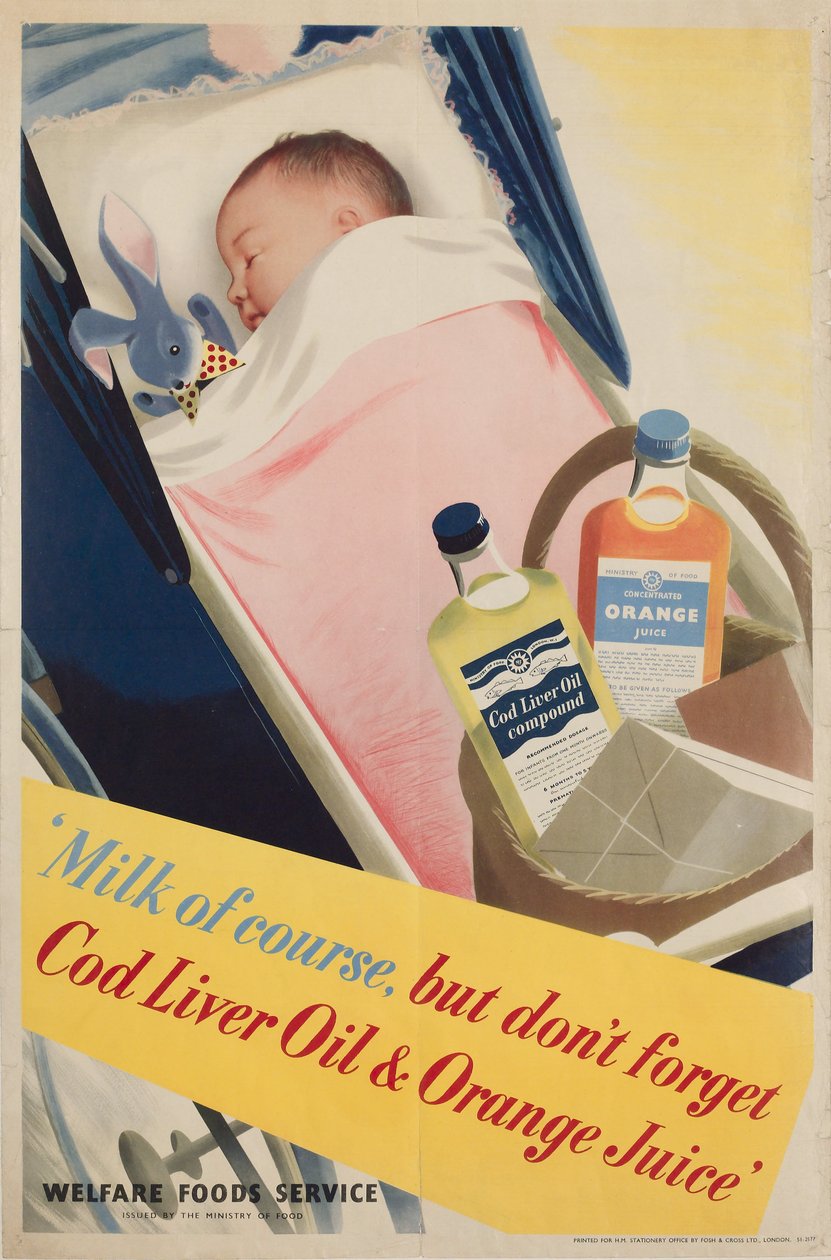 Educação para a Saúde ïMilk de curso, cartaz, c 1950 de Frederick (attr. to) Barnard