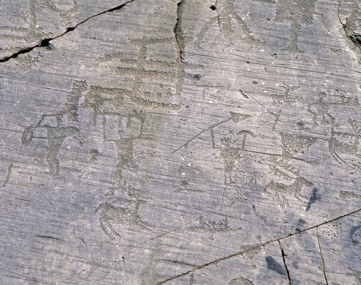 Itália, Lombardia, província de Brescia, Valcamonica, Parque Nacional de esculturas em pedra de Naquane, gravuras rupestres camunianas de Isabel Redie