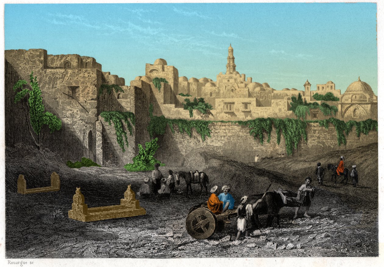 Jerusalém, Israel, por volta de 1840 (gravura) de . .