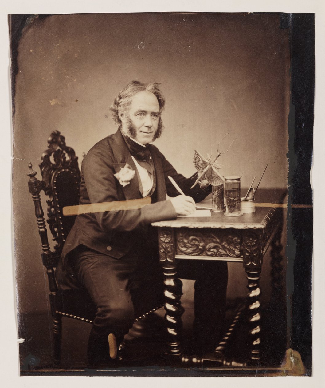 John Obadiah Westwood, entomologista e paleógrafo inglês, c 1850 de Ferdinand Georg Waldmuller